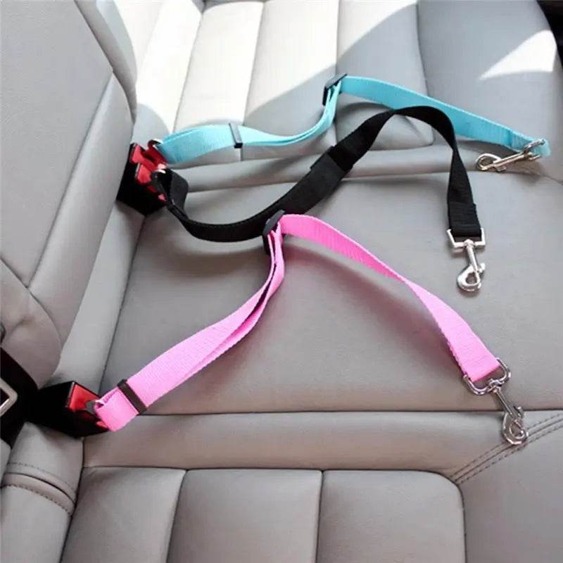 Adjustable Pet Cat Dog Car Seat Belt Pet Seat Vehicle Dog Harness Lead Clip Safety Lever Traction Dog Collars Dogs Accessoires Pets Products - ProTrendyz