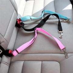 Adjustable Pet Cat Dog Car Seat Belt Pet Seat Vehicle Dog Harness Lead Clip Safety Lever Traction Dog Collars Dogs Accessoires Pets Products - ProTrendyz