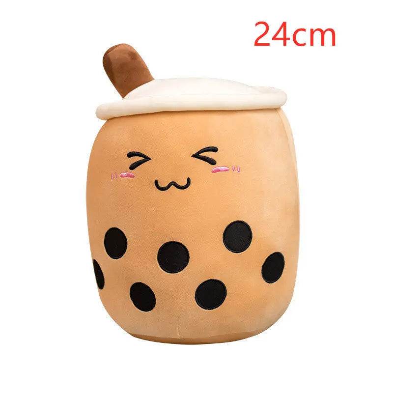 Cute Fruit Drink Plush Stuffed Soft Strawberry Milk Tea Plush Boba Tea Cup Toy Bubble Tea Pillow Cushion Kids Gift US - ProTrendyz