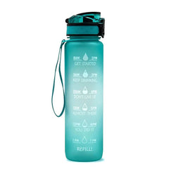 1L Tritan Water Bottle With Time Marker Bounce Cover Motivational Water Bottle Cycling Leakproof Cup For Sports Fitness Bottles - ProTrendyz