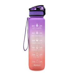 1L Tritan Water Bottle With Time Marker Bounce Cover Motivational Water Bottle Cycling Leakproof Cup For Sports Fitness Bottles - ProTrendyz