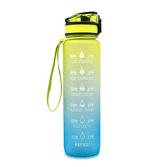 1L Tritan Water Bottle With Time Marker Bounce Cover Motivational Water Bottle Cycling Leakproof Cup For Sports Fitness Bottles - ProTrendyz