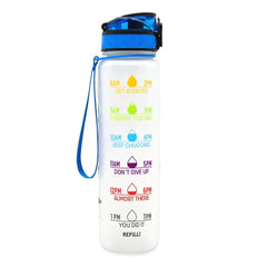 1L Tritan Water Bottle With Time Marker Bounce Cover Motivational Water Bottle Cycling Leakproof Cup For Sports Fitness Bottles - ProTrendyz