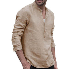 Plaid Collar Tops Turn Down Men Shirts Clothing - ProTrendyz
