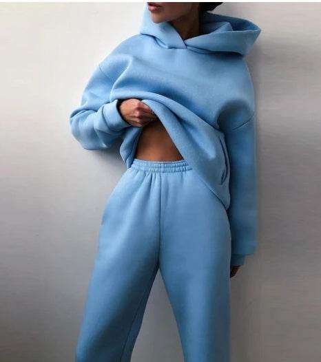 Women's Casual Hooded Sweater Two-piece Suit Clothes Hoodie Tracksuit - ProTrendyz