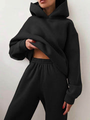 Women's Casual Hooded Sweater Two-piece Suit Clothes Hoodie Tracksuit - ProTrendyz