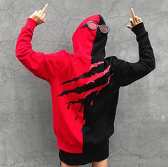 Men'S Casual Fashion Color-Blocking Sweater Long-Sleeved Sports Hooded Top Men'S Clothing - ProTrendyz