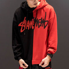Men'S Casual Fashion Color-Blocking Sweater Long-Sleeved Sports Hooded Top Men'S Clothing - ProTrendyz