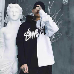 Men'S Casual Fashion Color-Blocking Sweater Long-Sleeved Sports Hooded Top Men'S Clothing - ProTrendyz