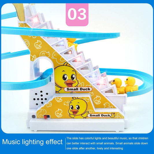 Little Duck Climbing Stairs Toy Little Penguin Automatic Ladder Light - ProTrendyz