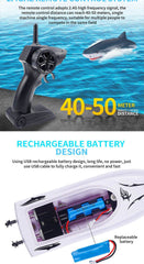 New Electric Shark RC Boat Vehicles Waterproof Swimming Pool Simulation Model Toys 2 In 1 High-speed Remote Control Boat - ProTrendyz