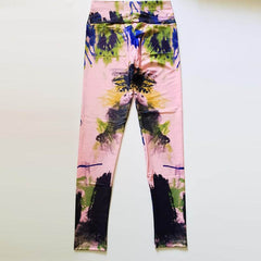 Fitness High Elastic Sports Leggings Training Abstract Ink Pattern High Waist Yoga Leggings - ProTrendyz