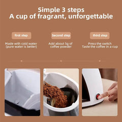 New Coffee Machine Fully Automatic Home Office Mini American Small Portable Coffee Maker - ProTrendyz