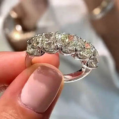 New Fashion Round Diamond Ring Zircon Ring - ProTrendyz