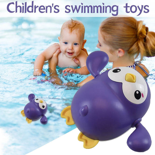 Baby Bath Toy Kawaii Swimming Penguin Bath Pool Toy Cute Wind Up Little Penguin Bath Toys Set Baby Montessori Educational Toys - ProTrendyz