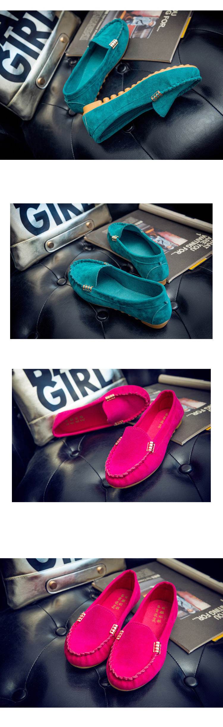 Flat Heel Pumps Single Shoes Flat Women's Shoes Student Peas Shoes - ProTrendyz