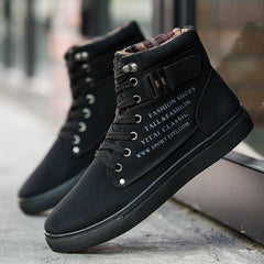 DEKABR Hot Men Shoes Fashion Warm Fur Winter Men Boots Autumn Leather Footwear For Man New High Top Canvas Casual Shoes Men - ProTrendyz