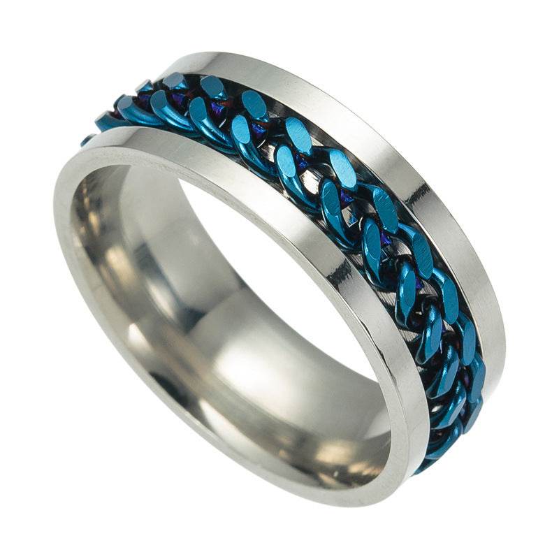 Stainless Steel Spinner Ring Beer Corkscrew Artifact Fashion Simple Heterosexual Rings Casual Men And Women Jewelry Bague Femme - ProTrendyz