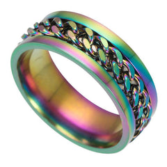 Stainless Steel Spinner Ring Beer Corkscrew Artifact Fashion Simple Heterosexual Rings Casual Men And Women Jewelry Bague Femme - ProTrendyz