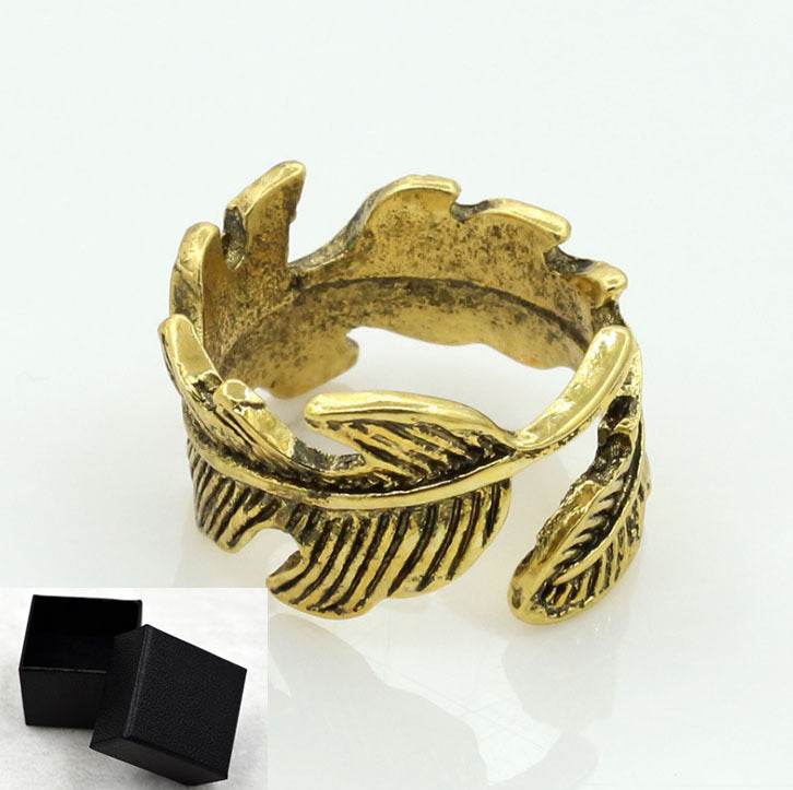 LNRRABC Woman Jewelry Fashion Simple Design Leaf Ring Personality Female Flower Rings Wedding Rings for Women - ProTrendyz
