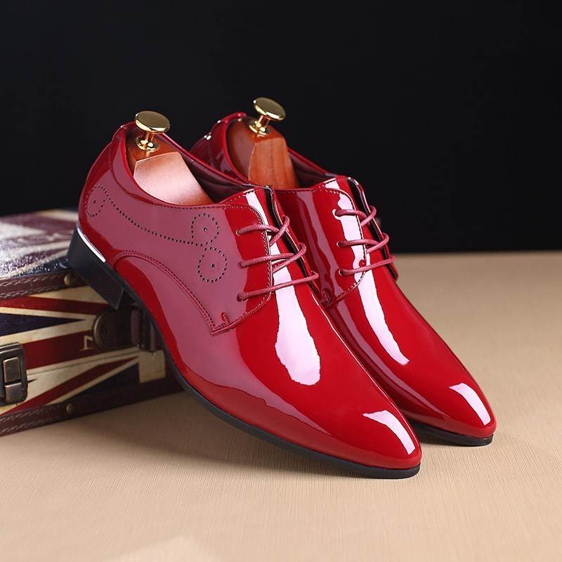 Men Leather Shoes Men Business Casual Dress Shoes Business Casual Leather Shoes Slip-on Black Driving Shoe For Men - ProTrendyz