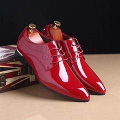 Men Leather Shoes Men Business Casual Dress Shoes Business Casual Leather Shoes Slip-on Black Driving Shoe For Men - ProTrendyz
