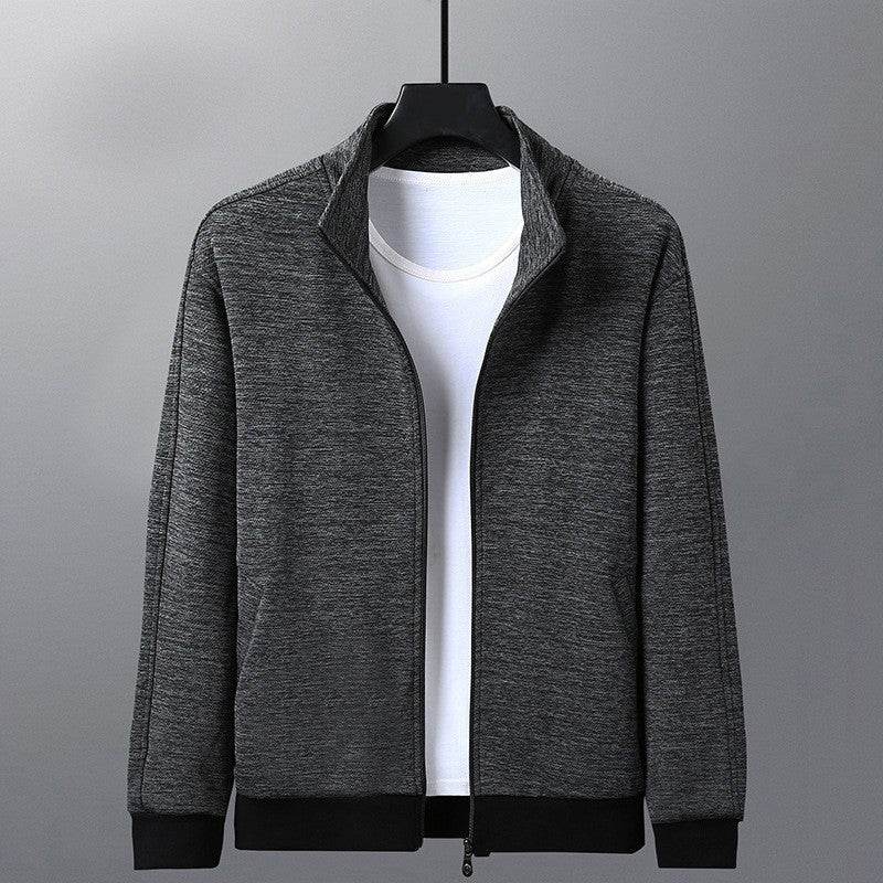 Dad Wears A Jacket With A Stand-up Collar And A Casual Jacket - ProTrendyz