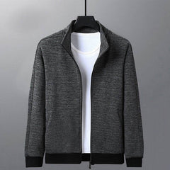 Dad Wears A Jacket With A Stand-up Collar And A Casual Jacket - ProTrendyz