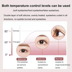 Eyelash Curler Portable Electric Heated Comb Eye Lash Long Lasting Eyelashes Curls Thermal Eyelash Curler Makeup Tools Heated Eyelash Curlers,Rechargeable Electric Eyelash Curler,Handheld Eyelash Heat - ProTrendyz