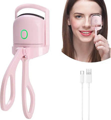 Eyelash Curler Portable Electric Heated Comb Eye Lash Long Lasting Eyelashes Curls Thermal Eyelash Curler Makeup Tools Heated Eyelash Curlers,Rechargeable Electric Eyelash Curler,Handheld Eyelash Heat - ProTrendyz