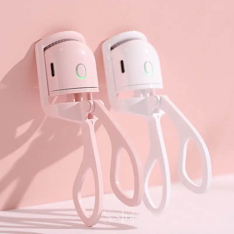 Eyelash Curler Portable Electric Heated Comb Eye Lash Long Lasting Eyelashes Curls Thermal Eyelash Curler Makeup Tools Heated Eyelash Curlers,Rechargeable Electric Eyelash Curler,Handheld Eyelash Heat - ProTrendyz