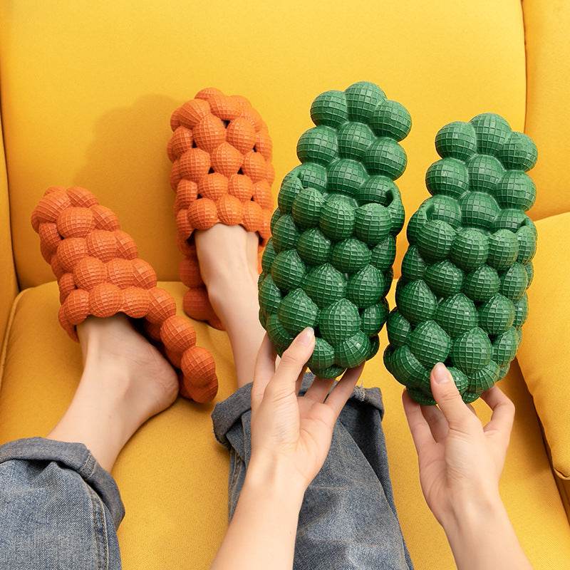 New Summer Fashion Massage Mesh Bubble Bathroom Slides Home Indoor Anti-Skid Shoes - ProTrendyz