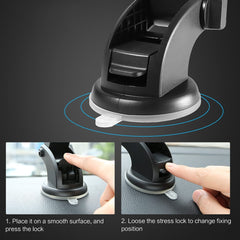 Car Phone Holder Long Rod Telescopic Car Dashboard Suction Cup Type ProTrendyz