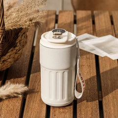 Smart Digital Thermal Bottle Portable Coffee Mug Stainless Steel Water Bottle In-Car Insulated Cup Keep Cold Vacuum Flasks 450ml - ProTrendyz