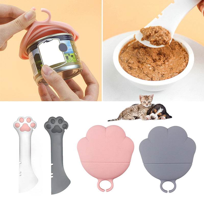 Multifunction Pet Canned Spoon Jar Opener Puppy Feeding Mixing Wet Dry Scoop Cat Dog Accessories Feeder Shovel Pets Tableware Multifunction Pet Canned Spoon Jar Opener Puppy - ProTrendyz