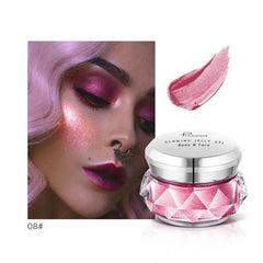 Face Highlighter Jelly Gel Mermaid Eyeshadow Glow Body Glitter Festival Makeup Iluminador Gold Liquid Highlighter Bronzer - ProTrendyz