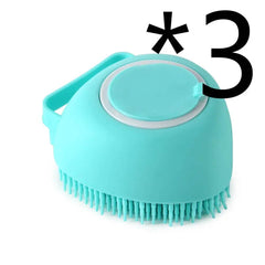 Silicone Dog Bath Massage Gloves Brush Pet Cat Bathroom Cleaning Tool Comb Brush For Dog Can Pour Shampoo Dog Grooming Supplies - ProTrendyz