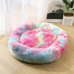 Dog Beds For Small Dogs Round Plush Cat Litter Kennel Pet Nest Mat Puppy Beds US - ProTrendyz