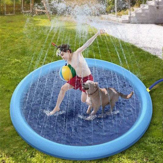 Non-Slip Splash Pad For Kids And Pet Dog Pool Summer Outdoor Water Toys Fun Backyard Fountain Play Mat - ProTrendyz