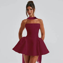 Sexy Tube Top Dress With Back Zipper Design Ins Fashion Short Dress For Party Clothing Women - ProTrendyz