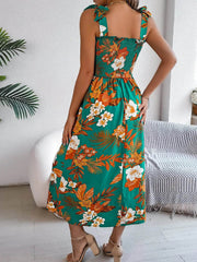 Flowers Print Suspender Corset Dress Ins Fashion Holiday Beach Long Dresses Summer Clothing For Women - ProTrendyz