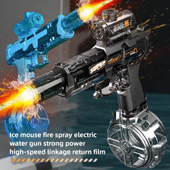 LED Lights Electric Water Guns Children Simulated Shooting Recoil Powerful Automatic Water Spray Gun Kids Summer Outdoor Toys - ProTrendyz