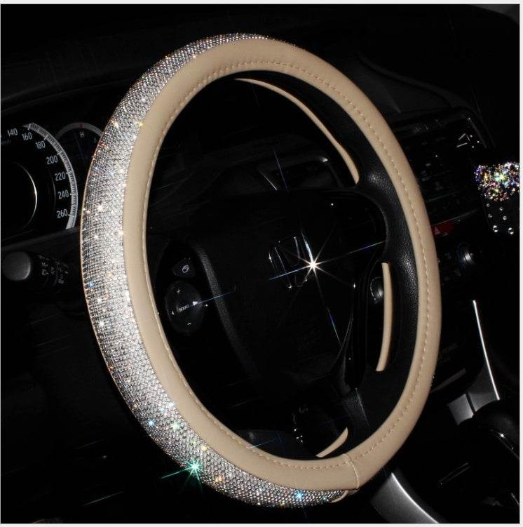 Car steering wheel handle set Four seasons universal really cute feminine cartoon leather anti-slip handle - ProTrendyz