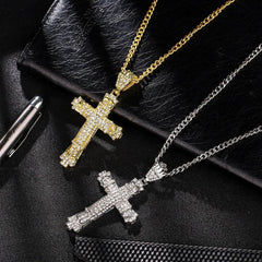 Iced Out Mens Cross Necklace - ProTrendyz