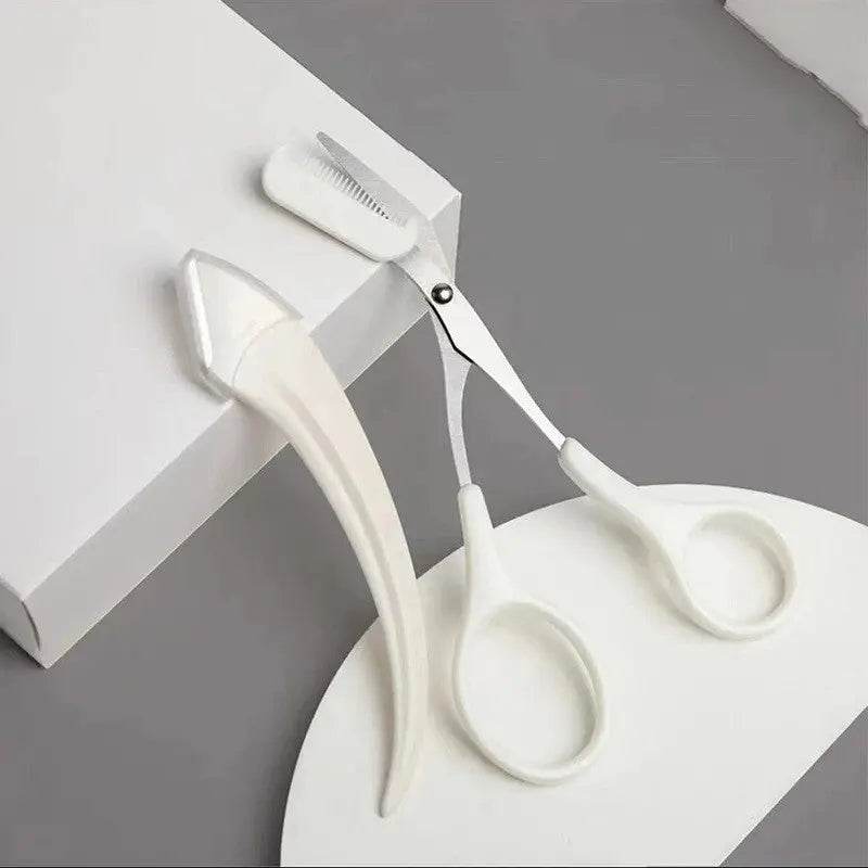 Eyebrow Trimming Knife With Comb Curved Moon Small Beauty Supplies Gadgets - ProTrendyz