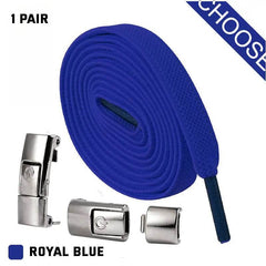 Press Lock Shoelaces Without Ties Elastic Laces Sneaker 8MM Widened Flat No Tie Shoe Laces Kids Shoelace For Shoes - ProTrendyz