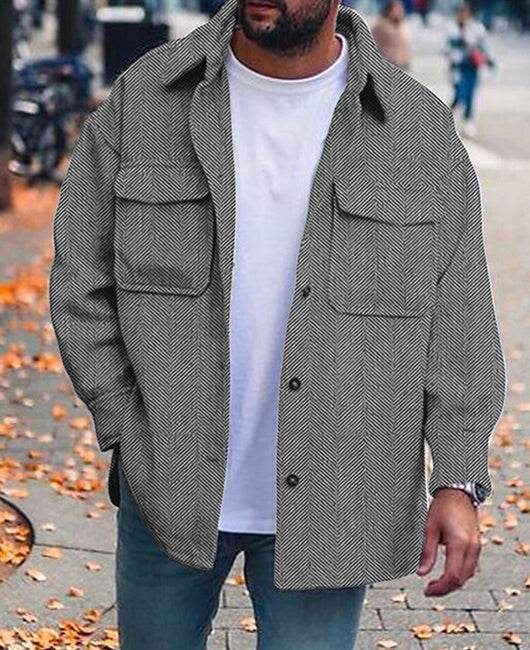 Coat Men Polo Collar Top Men Fashion Work Clothes - ProTrendyz