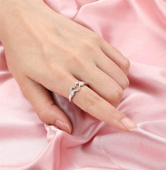 Romantic Heart Hand Hug Fashion Ring For Women Couple Jewelry Silver Color Punk Gesture Wedding Men Finger Accessories Gifts - ProTrendyz