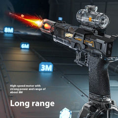 LED Lights Electric Water Guns Children Simulated Shooting Recoil Powerful Automatic Water Spray Gun Kids Summer Outdoor Toys - ProTrendyz