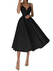 Sexy V-neck Suspender Dress Summer Fashion A-Line Long Dresses For Women - ProTrendyz